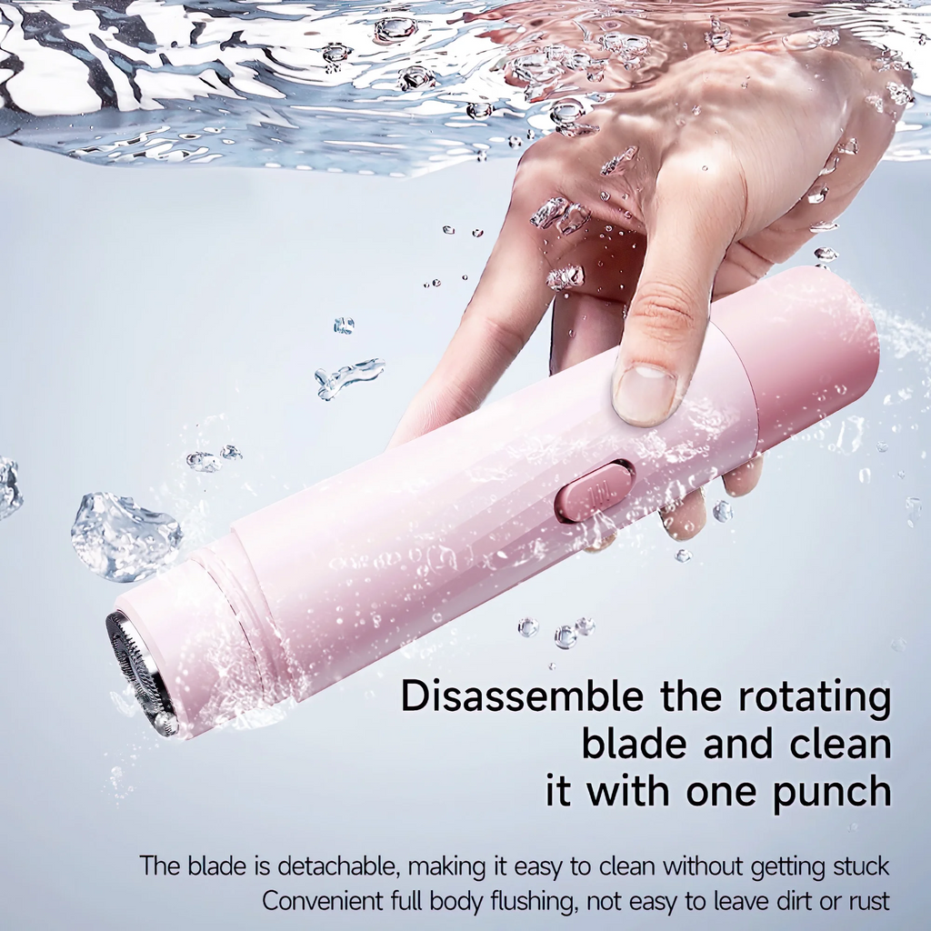 Bikini Trimmer for Women,2 in 1 Body/Facial Electric Razor Shaver for Bikini Underarm Leg Arm,Portable USB Rechargeable IPX7 Waterproof Wet Dry Use