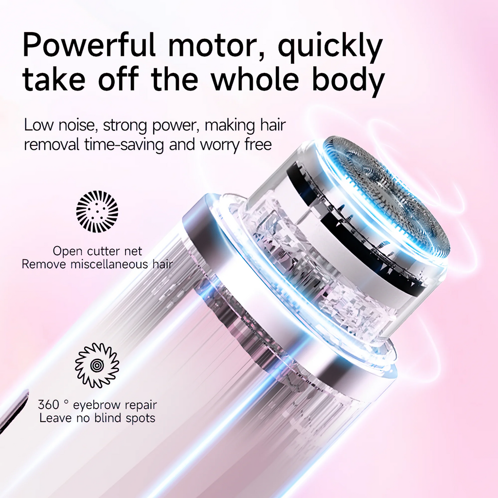 Bikini Trimmer for Women,2 in 1 Body/Facial Electric Razor Shaver for Bikini Underarm Leg Arm,Portable USB Rechargeable IPX7 Waterproof Wet Dry Use