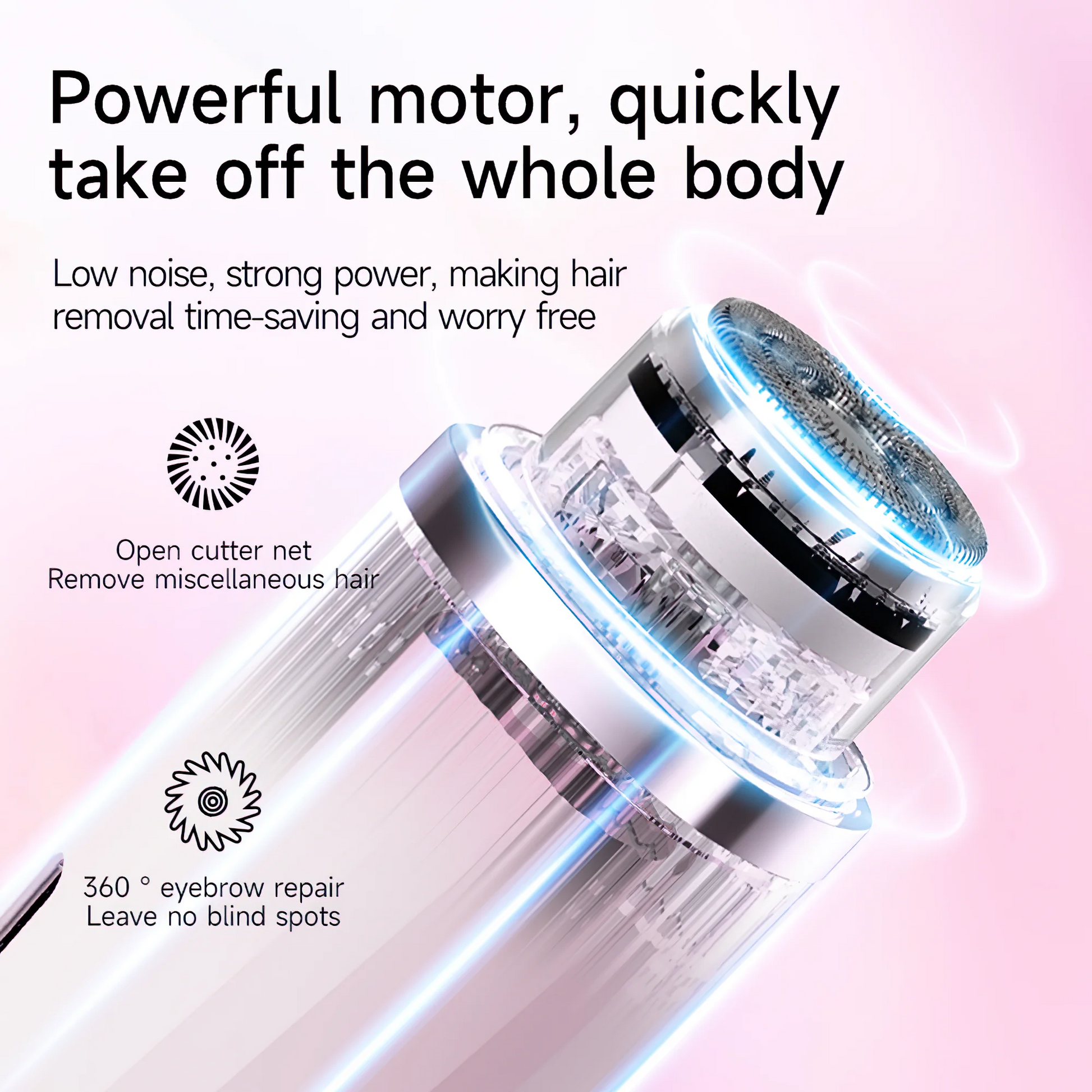Bikini Trimmer for Women,2 in 1 Body/Facial Electric Razor Shaver for Bikini Underarm Leg Arm,Portable USB Rechargeable IPX7 Waterproof Wet Dry Use