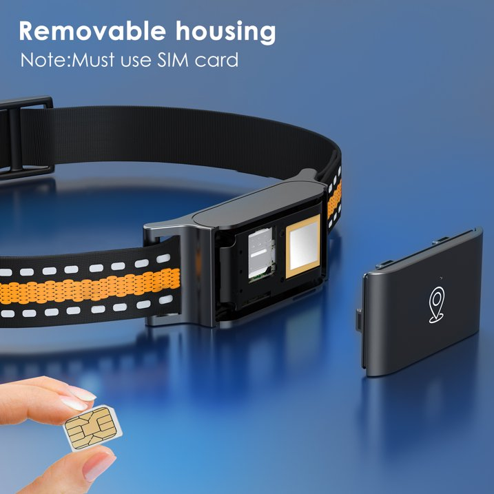 Smart Dog Collar-4G GPS Dog Tracker Collar-Real Time Tracking, Dog and cat GPS Loss Prevention Locator, Escape Alerts,Waterproof, Nationwide Coverage, with Free App [included SIM card ], (Black)