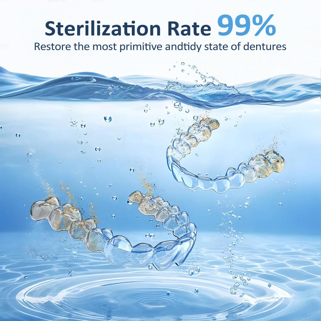 Ultrasonic Retainer Cleaner for Denture,42kHz Portable Retainer Cleaner Machine with 3 Modes ,200ml Digital Timer and 2 UVC for Denture Cleaner,Braces,Jewelry