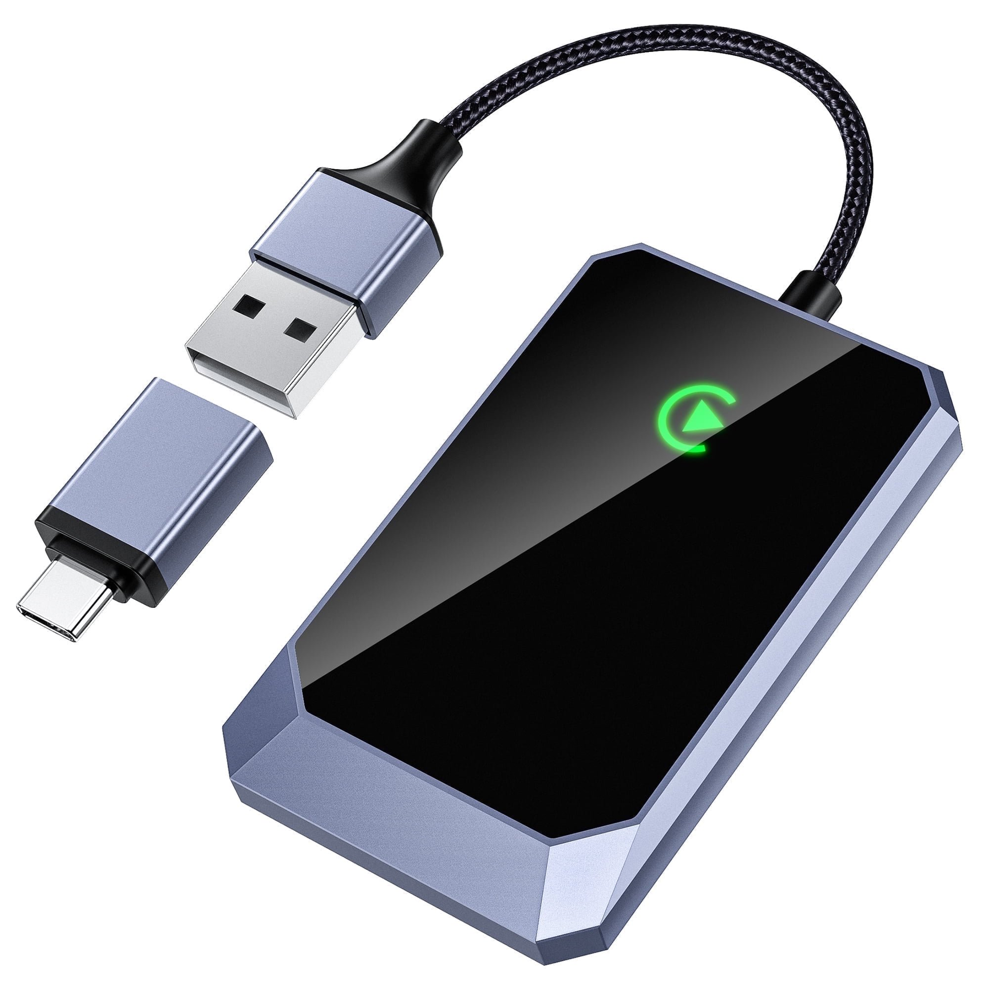 VANECL Wireless Carplay Adapter, Plug & Play CarPlay Converter Fit for Apple Phone, No Latency Converts Wired to Wireless Dongle Adapter for iPhone iOS 10+