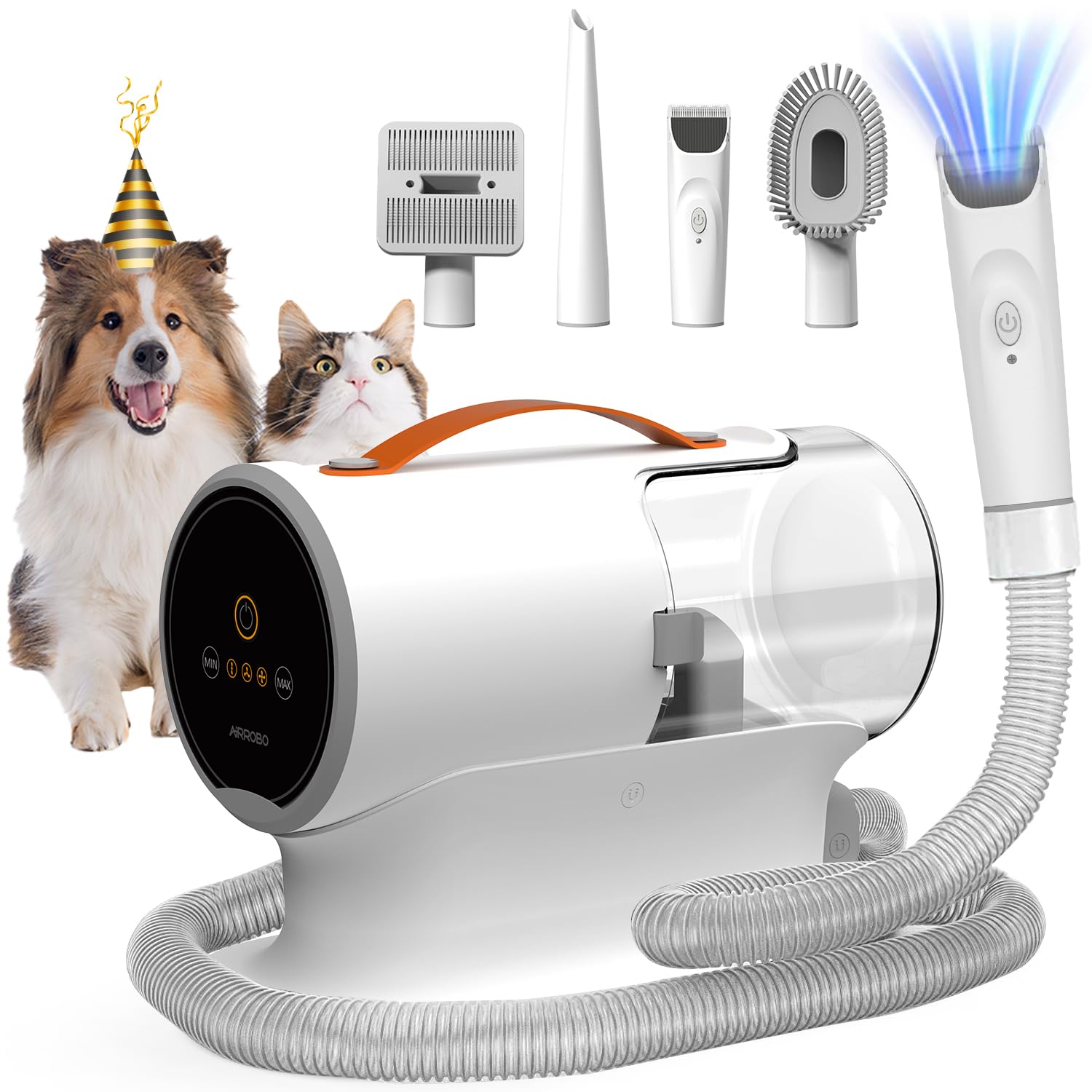 5 in 1 Dog Grooming Kit,2L Large Capacity Dog Grooming Vacuum,12000pa Electric Dog Clippers Set for Dog/Cat