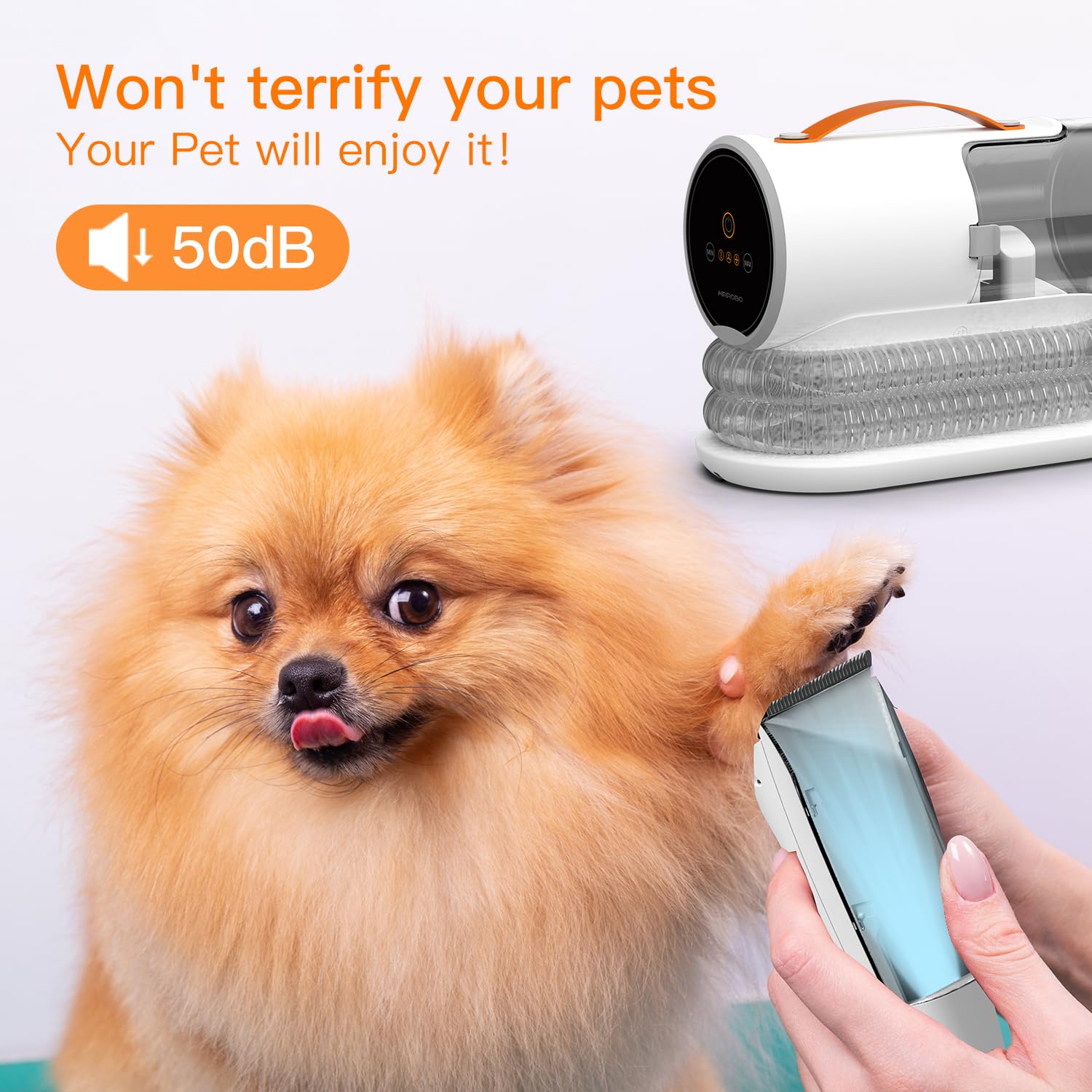 5 in 1 Dog Grooming Kit,2L Large Capacity Dog Grooming Vacuum,12000pa Electric Dog Clippers Set for Dog/Cat